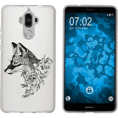 Produktbild von PhoneNatic Case kompatibel mit Huawei Mate 9 Silikon-Hülle Floral Fuchs M1-1