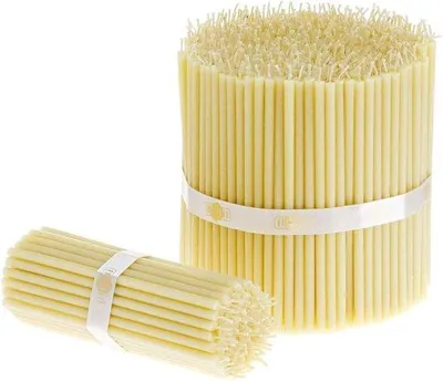 Produktbild von Famanu Bienenwachskerzen 400 Stück - 15 cm, nicht giftig, rußfrei, tropffrei