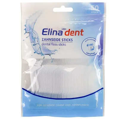 Produktbild von ELINA Zahnseide Sticks 8cm 50er wiederversch.Btl.