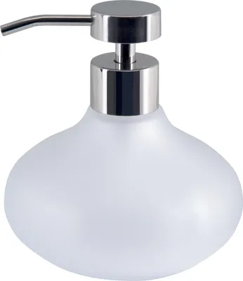 Immagine prodotto di Distributore di sapone Spirella "Mala" in vetro per sapone liquido 270ml bianco