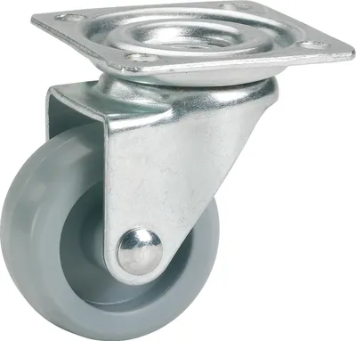 Produktbild von DÖRNER + HELMER Lenkrolle Kunststoff-Rad grau 25 mm 15 kg
