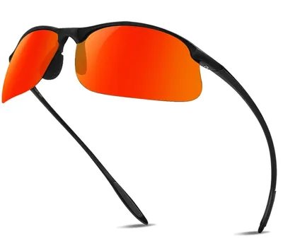 Immagine prodotto di Camerazar Occhiali da guida universali con polarizzazione, design sportivo, rosso specchio