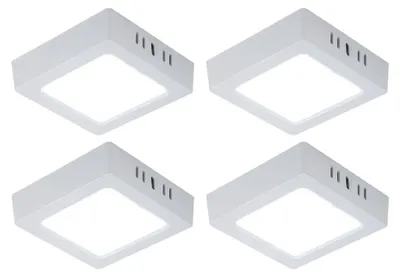 Produktbild von 4er Set LED Deckenlampe, Aufbau-Panel, kaltweiß, L 12 cm