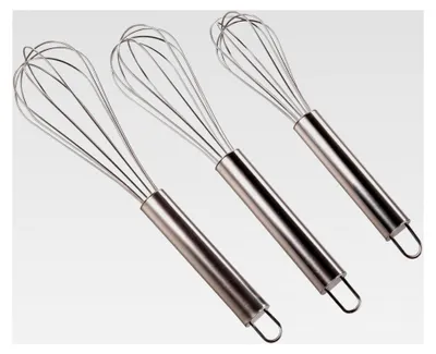 Produktbild von 3-teiliges Schneebesen-Set aus Edelstahl, Silber, 30 x 20 x 15 cm
