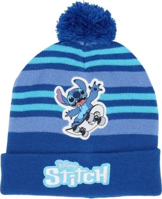 Productafbeelding van Lilo & Stitch wintermuts van acryl – warm en duurzaam, blauw