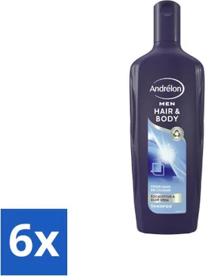 Image de Andrélon - Homme - Cheveux et corps - Shampooing - 300 ml - Pack avantage - 6 pièces