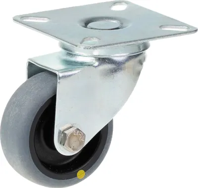 Immagine prodotto di ruota girevole da 50 mm con gomma termoplastica grigia elettricamente conduttiva su pol