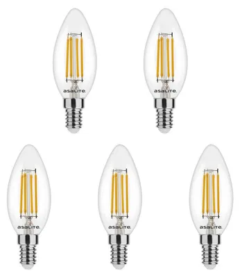 Produktbild von Asalite E14 LED-Lampe B35 4W 470lm 2700K warmweiß 5 Stück