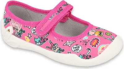 Produktbild von Ballerinas Hausschuhe Befado Blanca 114X483 mit LEDERSOHLE rosa Supergirl