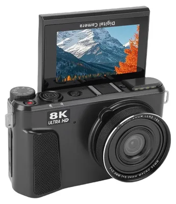 Obrázek produktu pro 8K digitální fotoaparát 8x optický zoom Automatické zaostřování 88M digitální fotoaparát s připojením Hot Shoe Přední zadní objektiv pro fotografování Vlogging