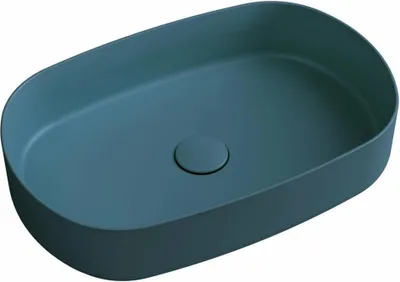 Obrázok produktu pre INFINITY OVAL umývadlo na dosku 55x36cm, zelená matná Petrol