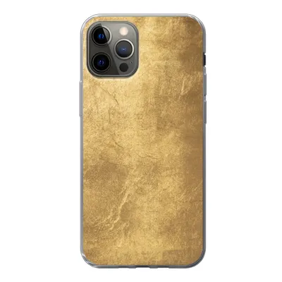 Produktbild von MuchoWow® Handyhülle Schutzhülle Hülle für iPhone 12 Pro Licht fällt auf eine goldene Wand Silikon Softcase Handy Hülle - Abdeckung