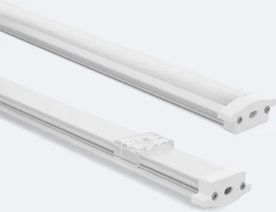 Produktbild von Aluminiumprofil Wasserdicht IP65 Einbau 2m für LED Streifen bis 8 mm Weiß 2 m Weiß transluzent