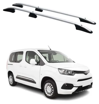 Image de Barres de toit longitudinales pour Toyota Proace City 2019-2026 L1 Alu Gris, Image générée par une IA