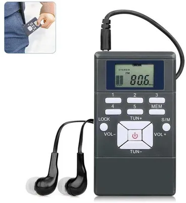 Immagine prodotto di Radio portatile - Ingresso per cuffie - Radio portatile a batteria - Radio FM portatile - Radio a batteria - Radio tascabile