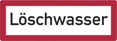 Produktbild von Dreifke® Feuerwehrschild, Löschwasser - DIN 4066 | Alu geprägt | 297x105 mm, ...