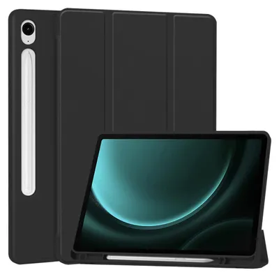 Zdjęcie produktu dla Techsuit Trifold Etui z uchwytem rysik Samsung Galaxy Tab S9 FE - Czarne