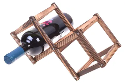 Produktbild von Weinregal – Holz Weinflaschenhalter für 3 Flaschen – stilvolles Design – platzsparend und praktisch