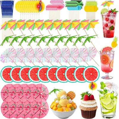 Imagen del producto de Pajitas, coloridas, paquete de 100 unidades, decoración para fiestas