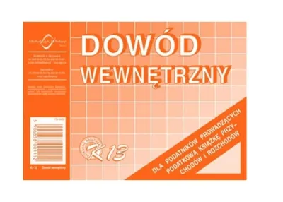 Zdjęcie produktu dla Dowód wewnętrzny K13, 50 kartek