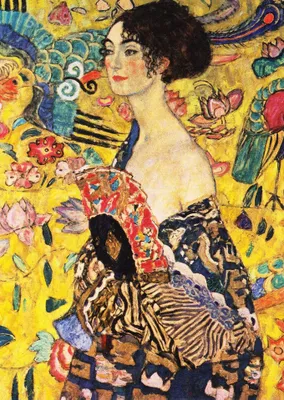 Obrázek produktu pro ENJOY Puzzle Gustav Klimt: Gustav Gustav: Dáma s vějířem 1000 dílků