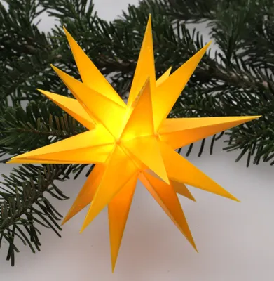 Produktbild von LED Ministern Baltasar für Innen, Außen - Gelb / Erweiterungsset Ohne Trafo, Kunststoff, 18*18*18 cm, Weihnachtsstern, Adventsstern