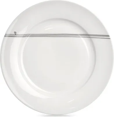 Immagine prodotto di Piatto piano grande in porcellana bianca con cuore classico, 27 cm