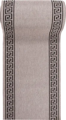 Produktbild von Teppichläufer Läufer Küchenläufer Küchenteppich Flachgewebe, 20014-silverblack, Beige Grau, 70 x 200 cm