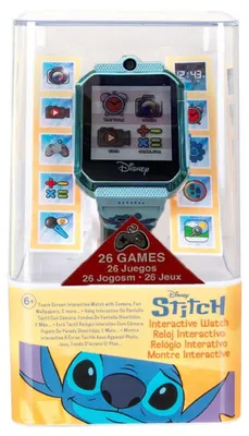 Produktbild von Kids Licensing Disney Stitch interaktive Kinderuhr – mit Kamera, Spielen und Fitness-Tracker