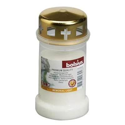 Zdjęcie produktu dla Bolsius Herdenkingslicht det Deksel Crème/Goud 12 Stuks