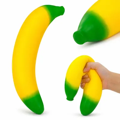Produktbild von Riesige Banane Slow-Rising Squishy, großes Bananen-Stressspielzeug, weiches sensorisches Anti-Stress-Spielzeug für Erwachsene & Kinder, Geschenk