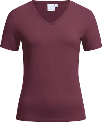 Produktbild von Greiff SHIRTS Damen T-Shirt Kurzarm V-Neck Regular-Fit Burgund 3XL