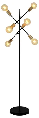 Image de Lampadaire Salon Lampadaire Vintage 6 flammes Noir 2097122