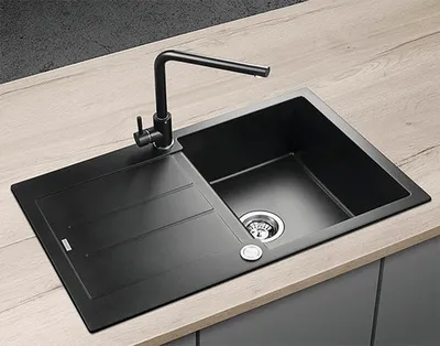 Obrázok produktu pre Granitový drez s batériou CONCEPT Black 78x50 cm čierny dg10c45bcbdg4227set