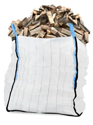 Obrázek produktu pro Velký pytel na dřevo | BigBag na palivové dříví pro 1m³ Prodyšný BigBag 90x90x110 cm Velký - Vysoká stabilita do 1500 kg, BigBagy se 4 smyčkami