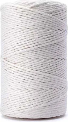 Produktbild von Makramee-Baumwollkordel Makrameegarn Bastelgarn-Bastelseil Baumwoll 3 mm - 200 Meter