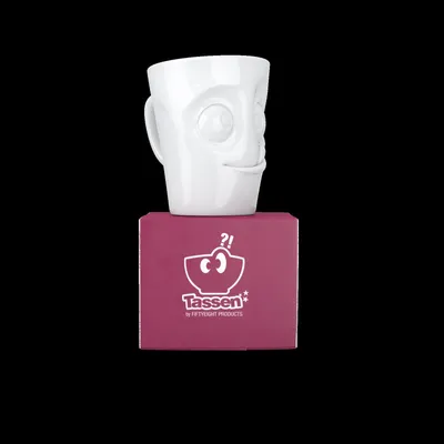Produktbild von FIFTYEIGHT Henkelbecher 350ml - Lecker weiß
