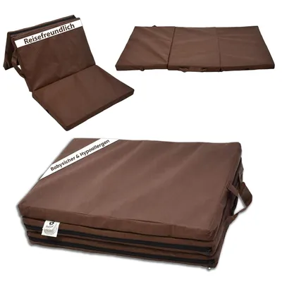 Produktbild von Best For Kids Klappmatratze für das Reisebett 120 x 60 cm Braun 60x120
