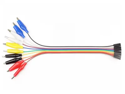 Produktbild von 10pin Jumper / Dupont Kabel Female - Krokodilklemme trennbar 20cm