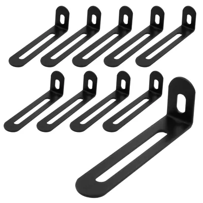 Produktbild von 10x Winkelverbinder L-Form 73x23.5x15mm Schwarz Schwerlast Verstellbar 90° Regal Eckwinkel