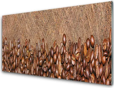 Imagen del producto de Panel de vidrio para cocina, 100x50 cm, protector contra salpicaduras, diseño de granos de café