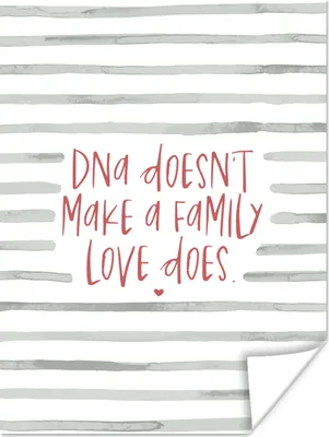 Produktbild von MuchoWow® Poster Familie - Zitate - Sprichwörter - DNA macht noch keine Familie - Liebe 120x160 cm - Wandbilder