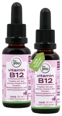 Zdjęcie produktu dla for you witamina B12 w płynie podwójne opakowanie
