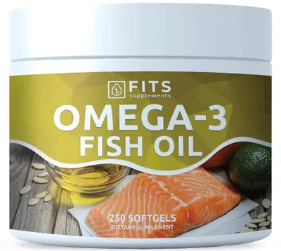 Obrázek produktu pro Rybí olej s omega-3, 1000 mg, 250 měkkých tobolek
