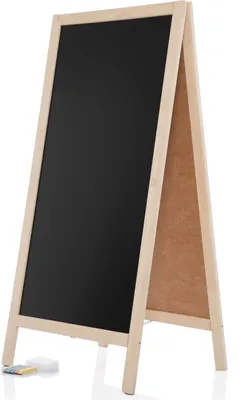 Produktbild von Kundenstopper P120cm Holz Tafel Aufsteller Natur Modern Deko