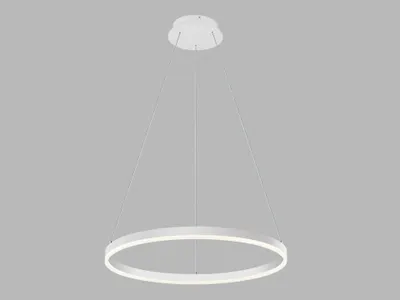 Zdjęcie produktu dla Ściemnialny żyrandol LED CIRCLE P-Z CRI90, wariant: Ø 600 x 33 x 2500 mm, 42 W, biały, DALI, 2CCT