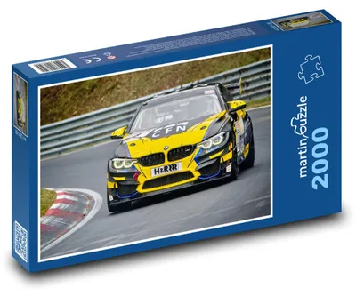 Obrázok produktu pre Puzzle 2000 Žlté závodné auto na trati - martinpuzzle