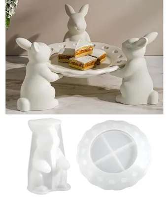 Produktbild von Silikonform Osterhase Gießform für Gips und Harz