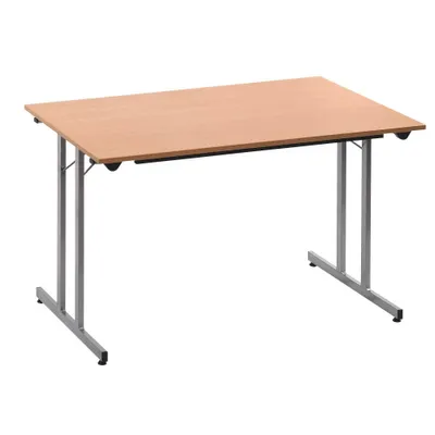 Produktbild von SODEMATUB Mehrzwecktisch buche rechteckig, Vierkantrohr silber, 160,0 x 80,0 x 74,0 cm