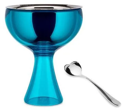 Image de Alessi "Big Love" Bowl+Spoon, Az (Art.-Nr. AMMI01S AZ, EAN 8003299922772)